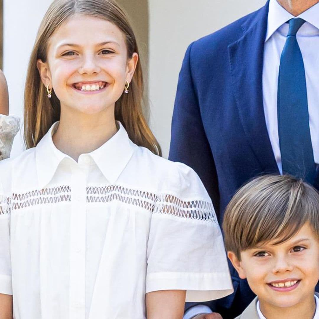 Crown Princess Victoria takes back-to-school photo of Princess Estelle and Prince Oscar