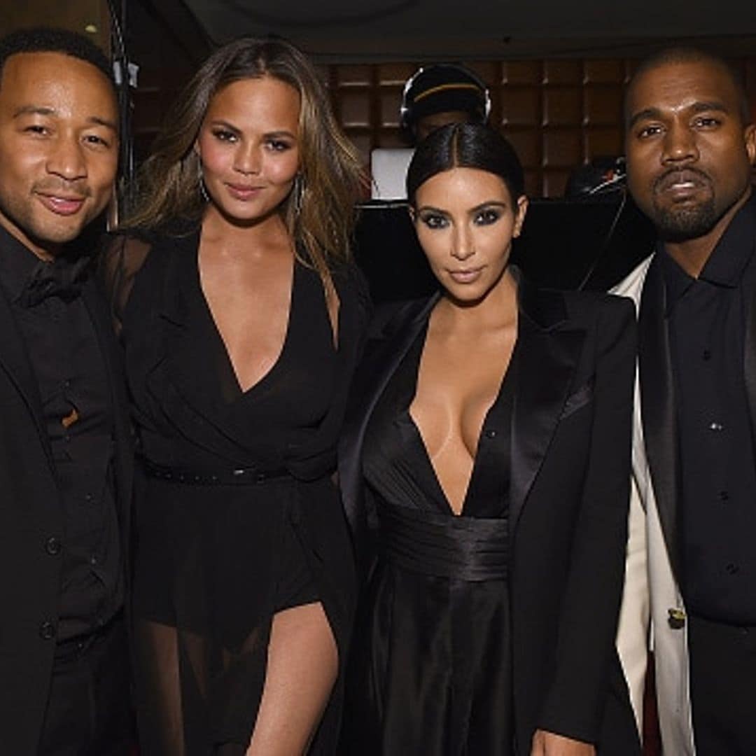 Kim Kardashian, Kanye West and Robert De Niro attend John Legend's birthday bash