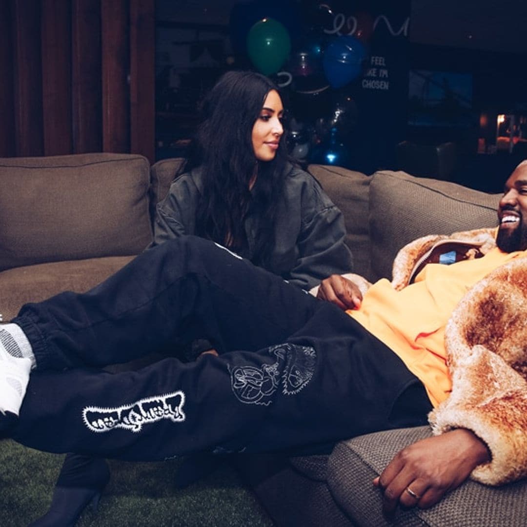 Kanye got the most unexpected artist to appear in Kim K's living room for Valentine's Day