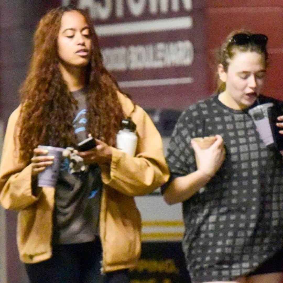 Malia Obama gets a shake with a friend in LA