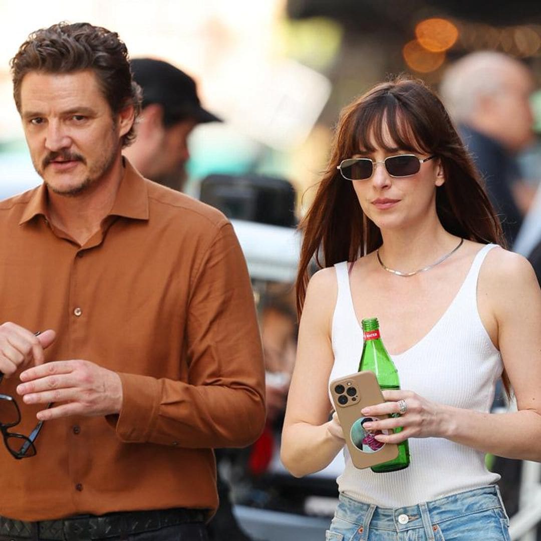 Dakota Johnson and Pedro Pascal pack on PDA while filming a new rom-com