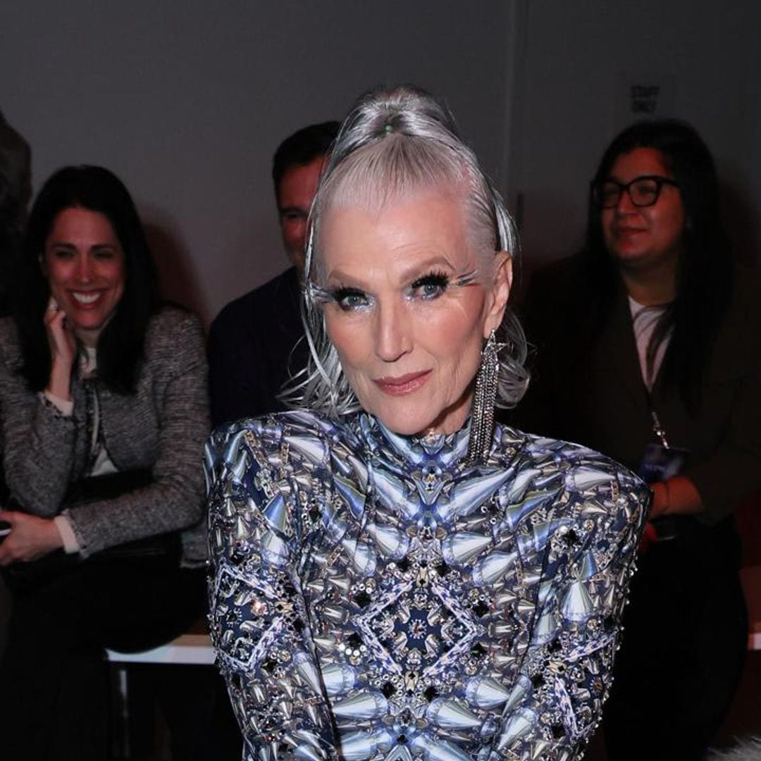 Elon Musk’s mom, Maye Musk, wears a futuristic glittery suit at NYFW