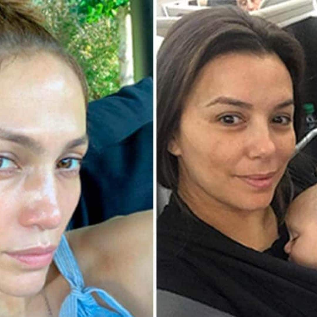 Celebrities share intimate makeup-free selfies - check out their looks!