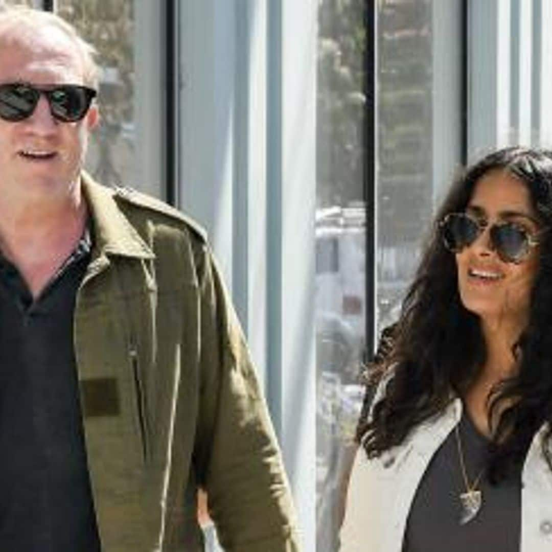 Shopping spree! Salma Hayek hits Rodeo Drive with stepchildren Mathilde and Augustin