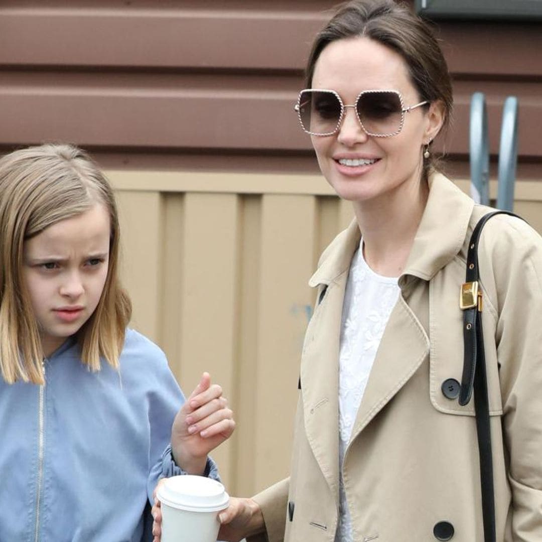 Angelina Jolie and daughter Vivienne load up on groceries during chic outing