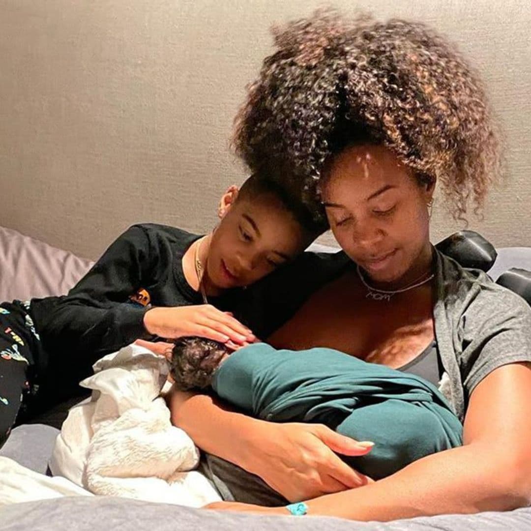 Kelly Rowland shares pic in her ‘happy place’ with newborn Noah and 6-year-old Titan