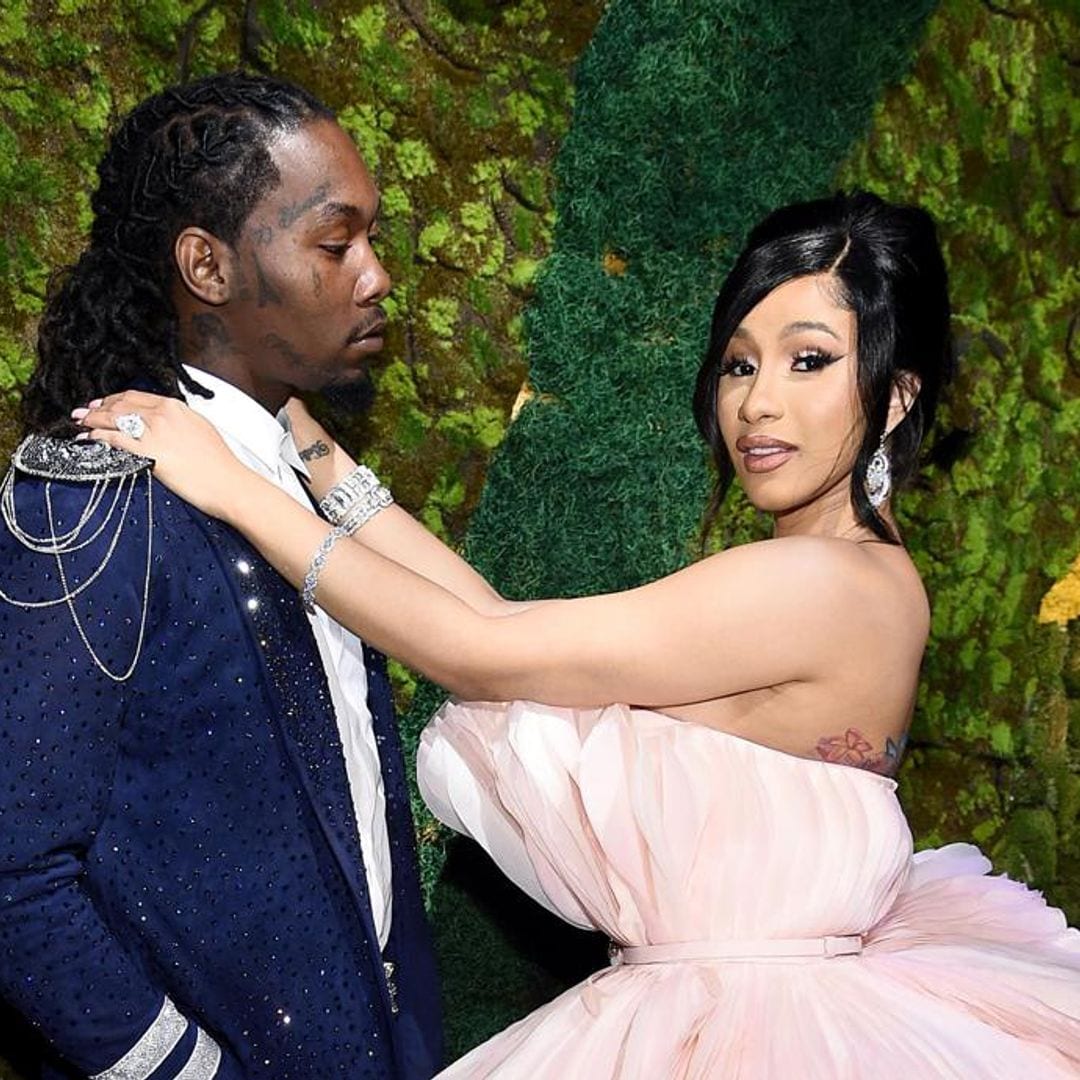 Cardi B bursts into tears as Offset presents her with massive sparkler for her birthday