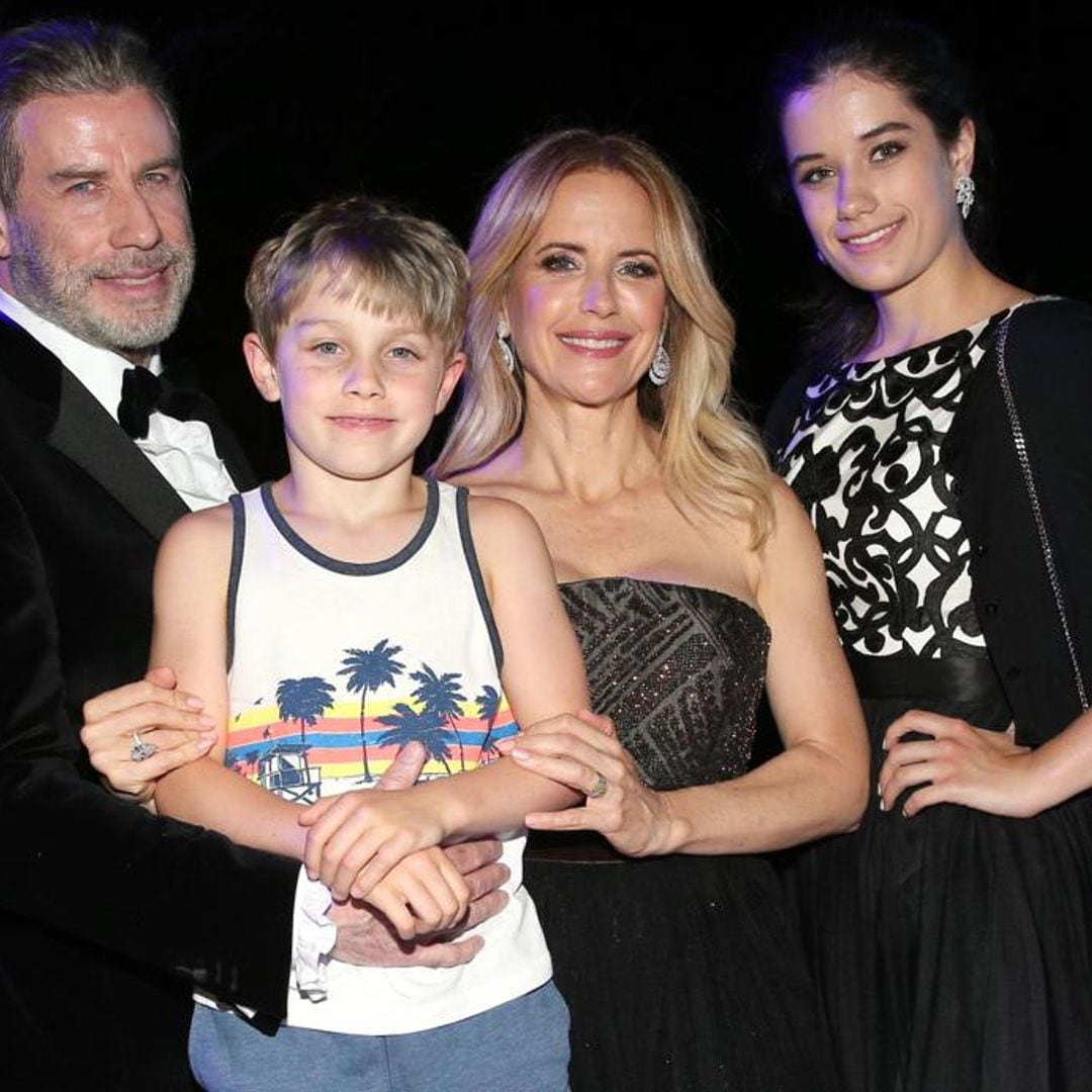 John Travolta shares rare family photo with both of his lookalike kids