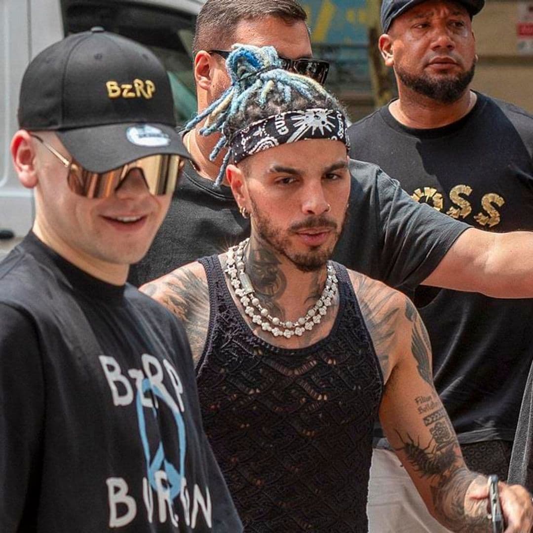 Rauw Alejandro and Bizarrap photographed together in Madrid