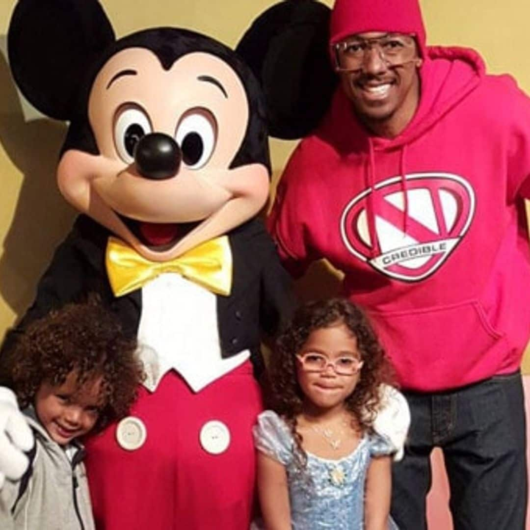 Nick Cannon's fun day out with Monroe and Moroccan: Disneyland and Chuck E. Cheese