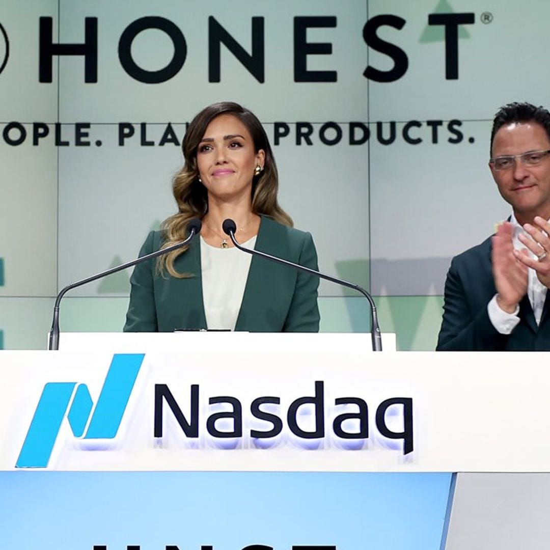 Jessica Alba celebrates Honest Company Nasdaq debut