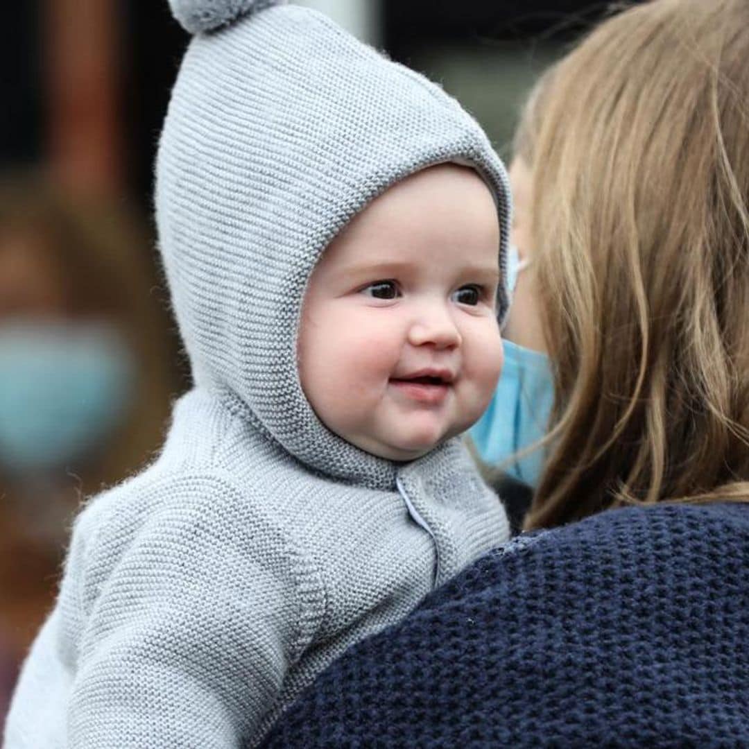 Baby Prince Charles of Luxembourg looks cozy at home for latest appearance