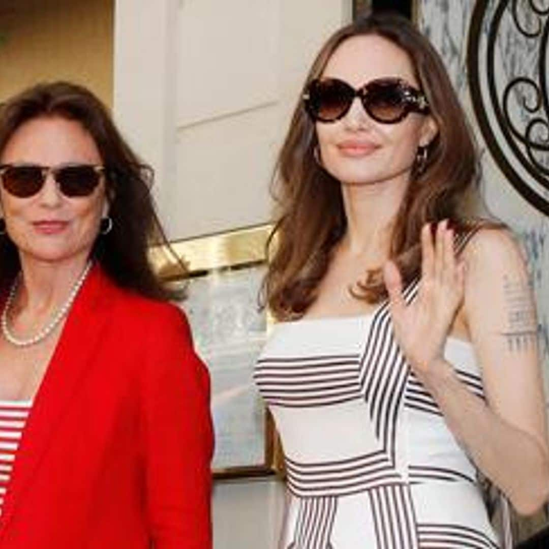 Angelina Jolie and her godmother take on Parisian elegance with a series of twinning looks