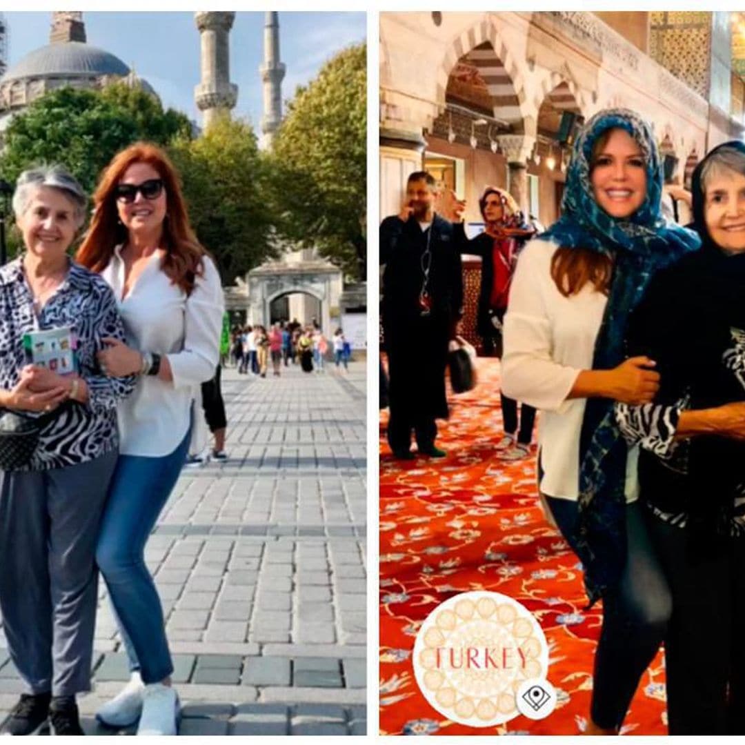 María Celeste Arrarás y su mamá visitan una de las mezquitas más importantes del mundo