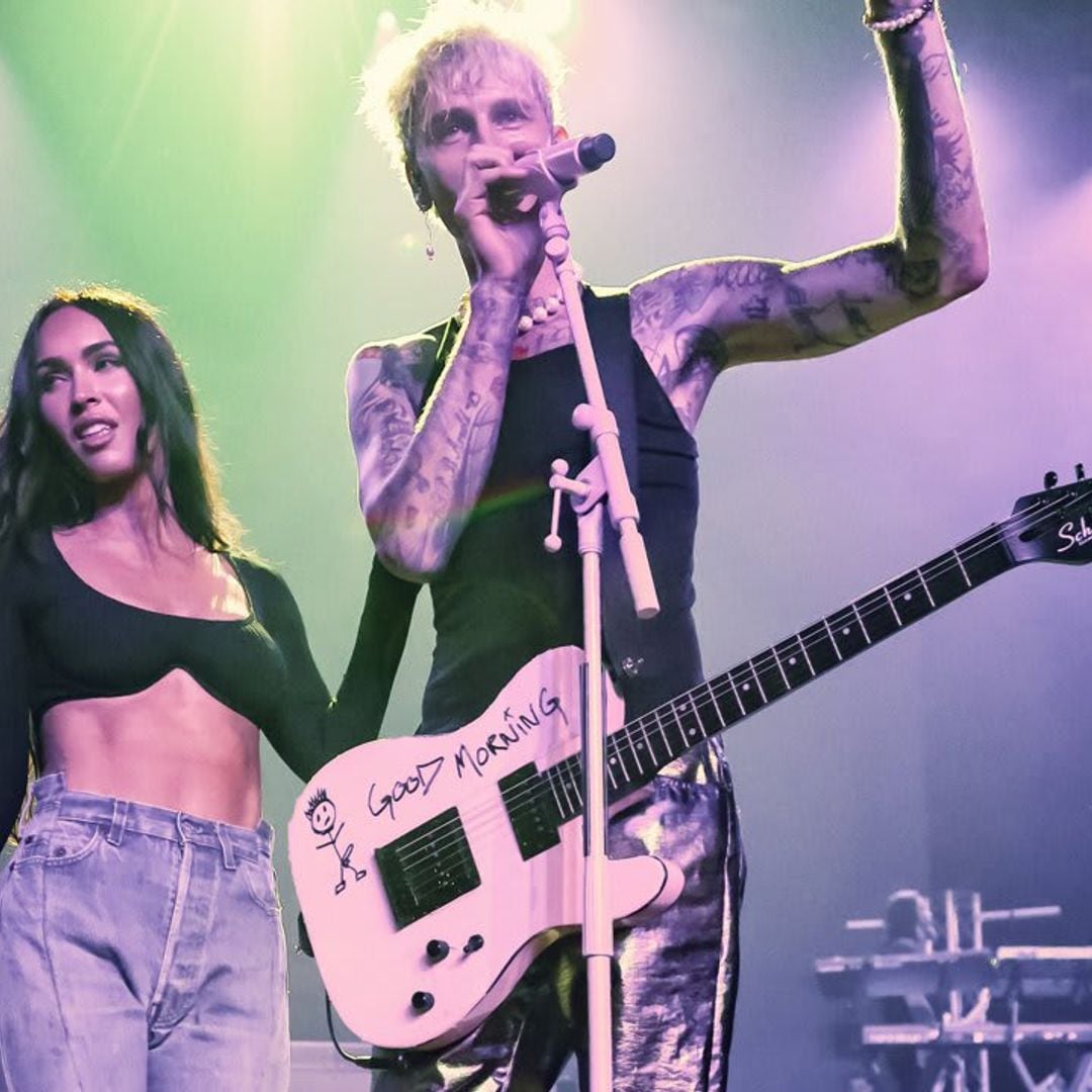 Megan Fox joins boyfriend Machine Gun Kelly on stage for a performance