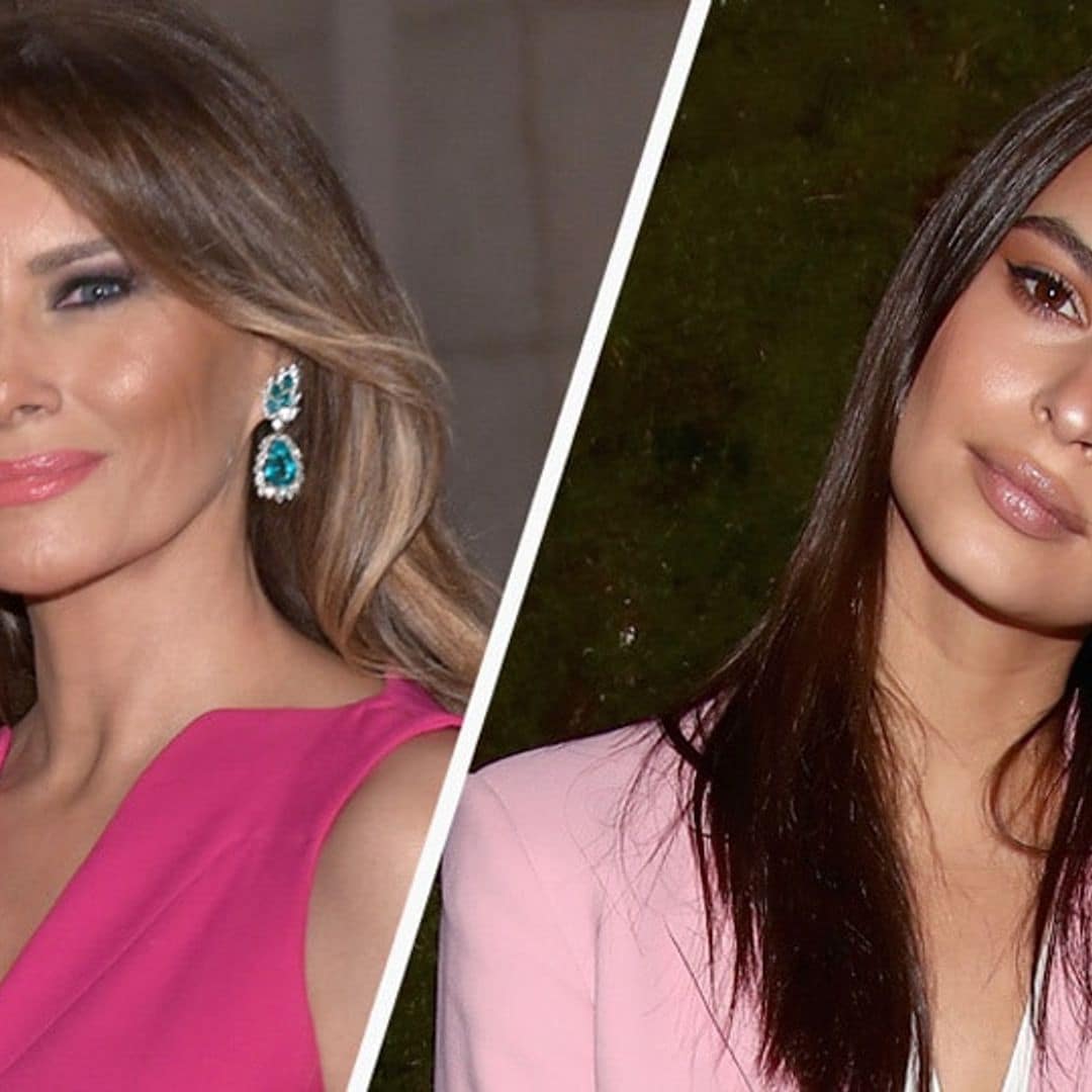 First Lady Melania Trump praises Emily Ratajkowski for coming to her defense