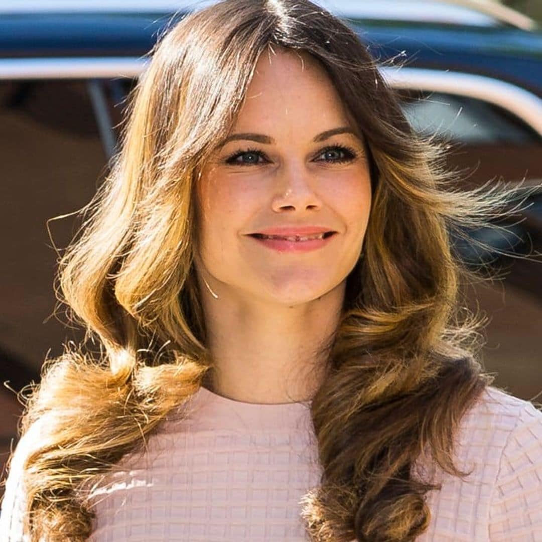 Princess Sofia of Sweden shows off her growing baby bump in a DVF dress