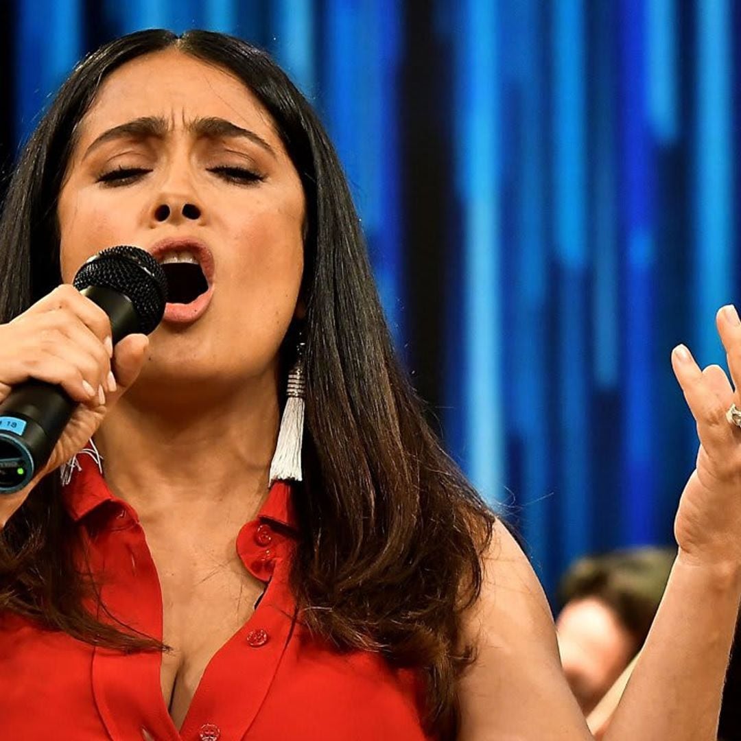 Salma Hayek sings ‘I Will Survive’ on beach to ring in 2021 and it’s everything