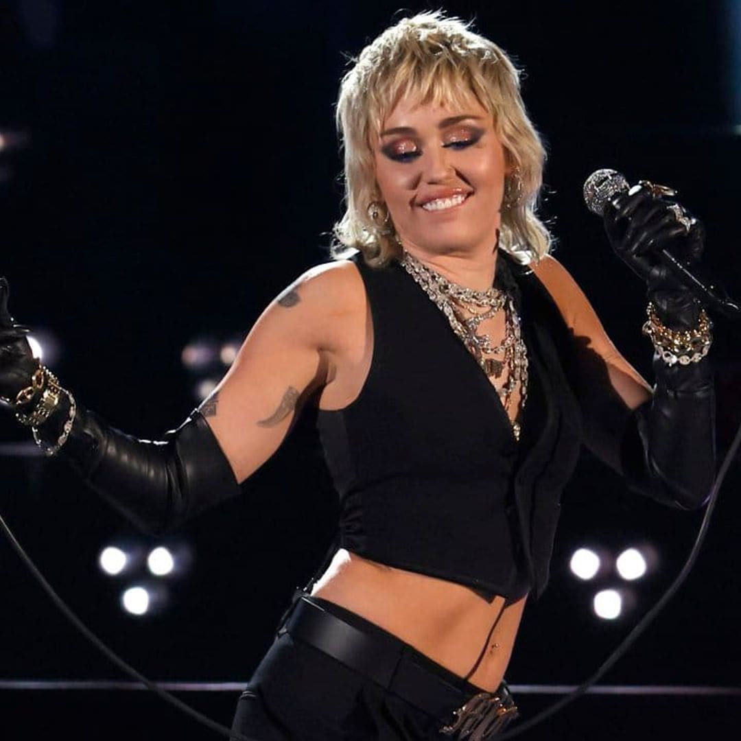 Miley Cyrus channeled her inner rocker during her NCAA Final Four performance