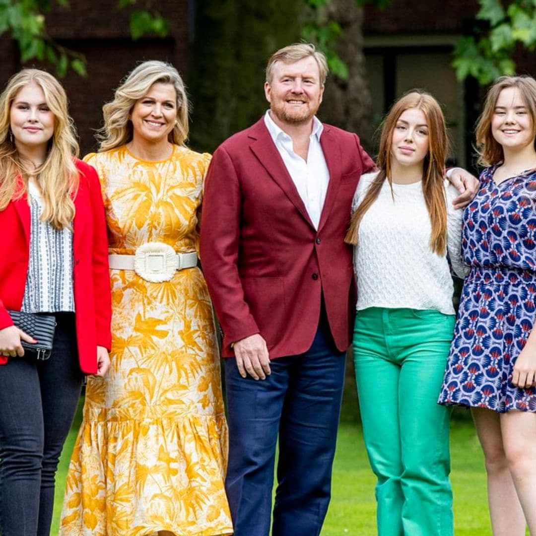 Queen Maxima and family pose for colorful photos–plus see what one Dutch Princess brought to the photocall