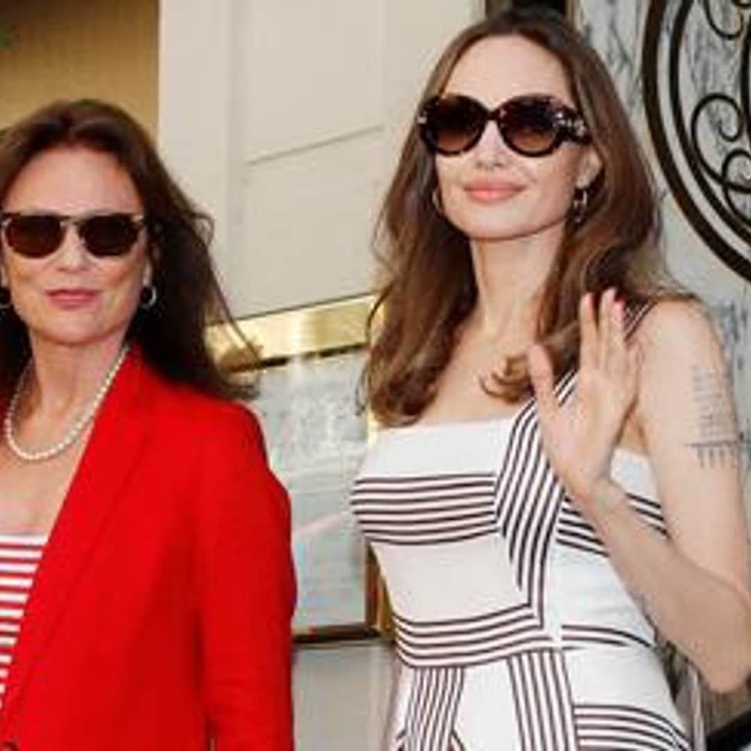 Angelina Jolie and her godmother take on Parisian elegance with a series of twinning looks