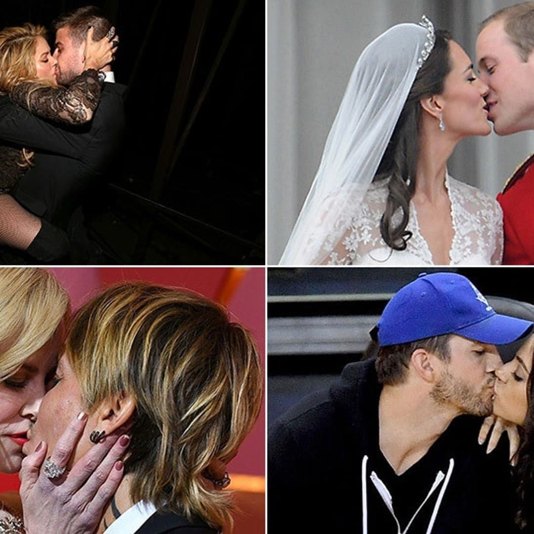 The best celebrity kisses: famous couples packing on the PDA