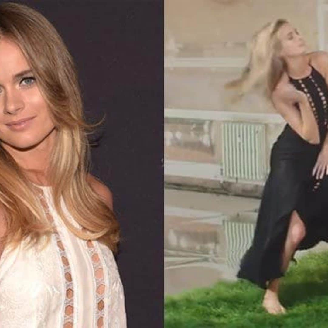 Cressida Bonas shows off her dance moves for Mulberry