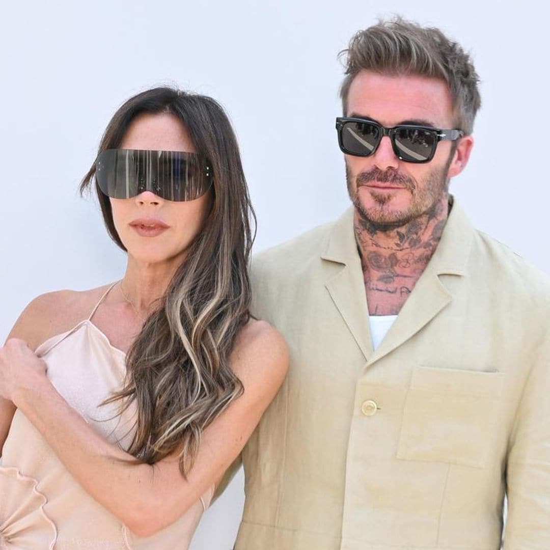 Victoria Beckham pokes fun at David Beckham, who had a near-tumble while welcoming Lionel Messi to Inter Miami