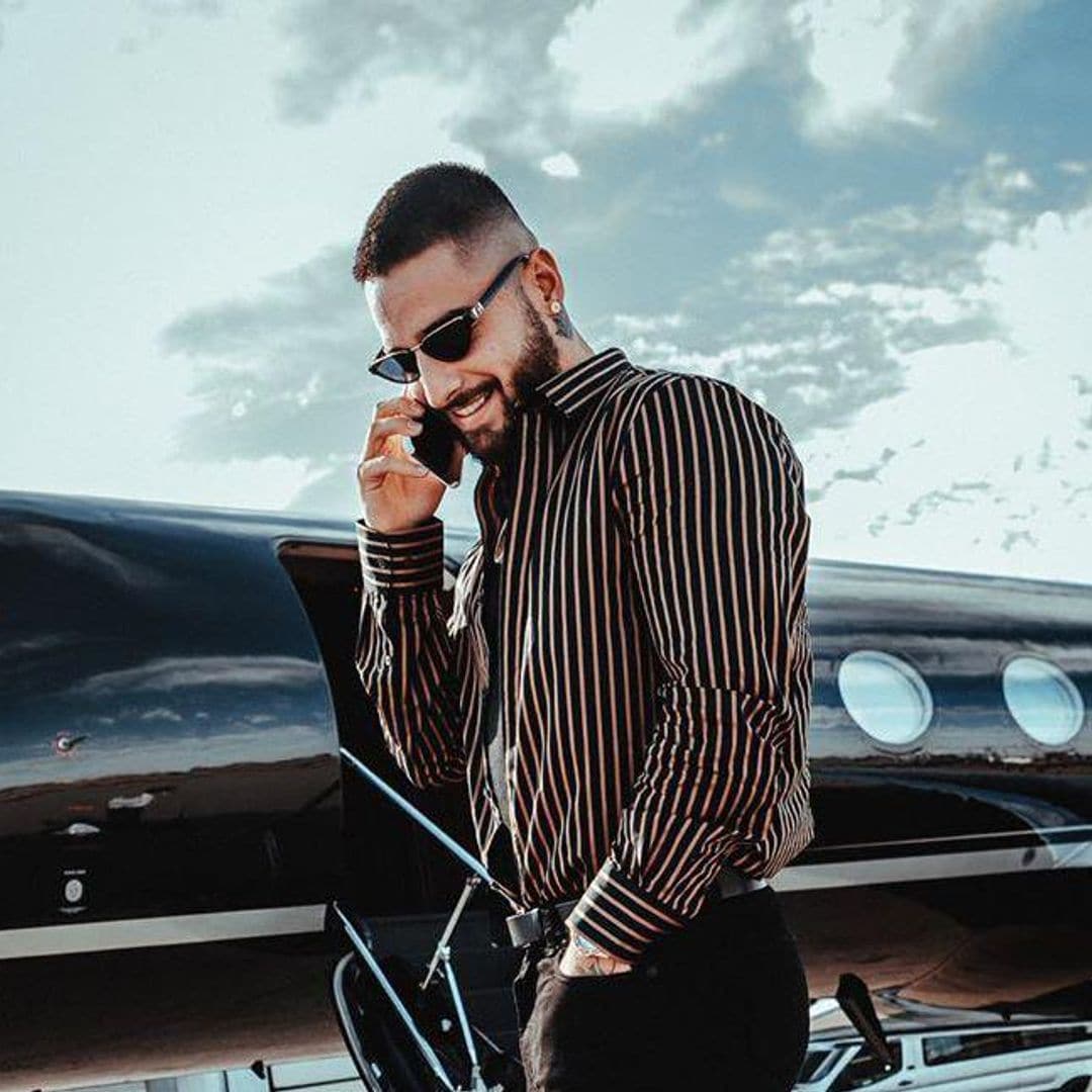 Take a peek inside Maluma’s private jet