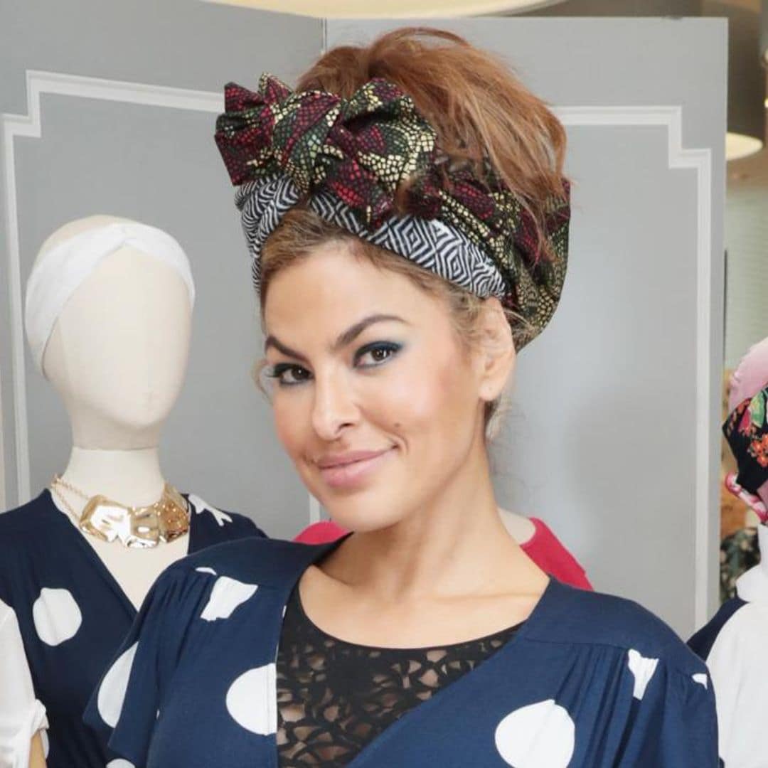 Eva Mendes used her tights as a headscarf - and it looks amazing!