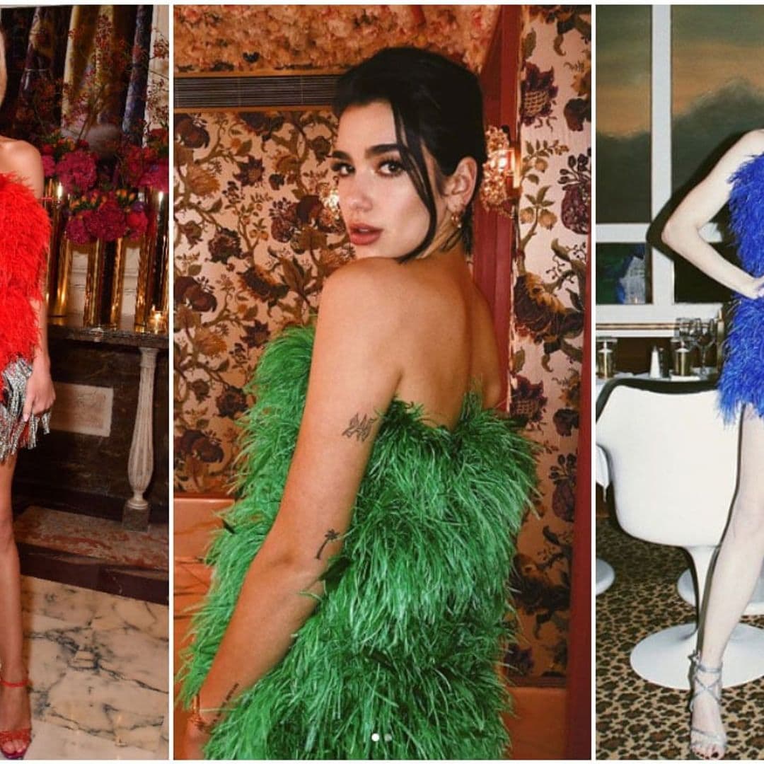 Three style icons wore a giant flamingo dress - who wore it best?