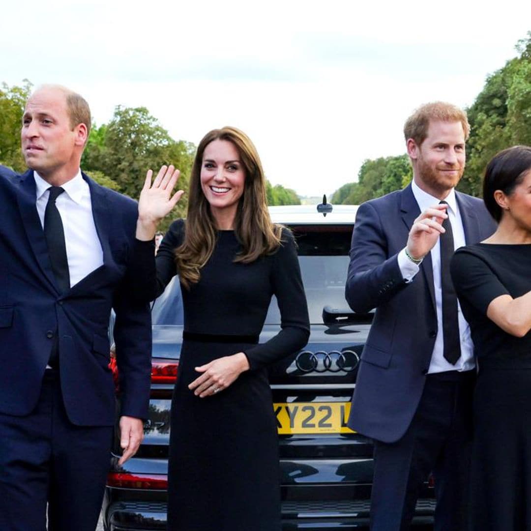 Meghan and Harry reunite with William and Kate following Queen’s death