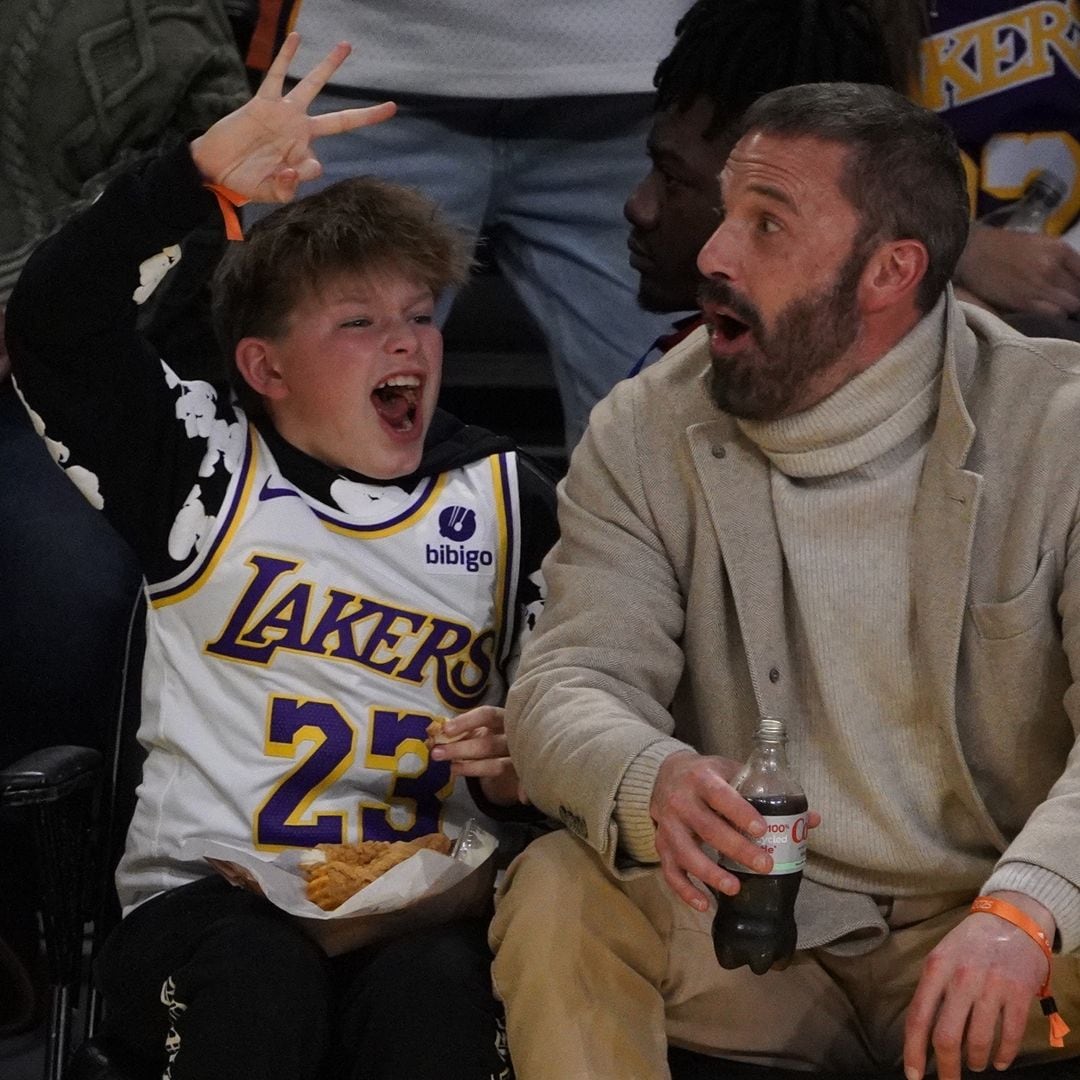 Ben Affleck and his son Samuel's courtside photos prove they’re the ultimate Lakers fans