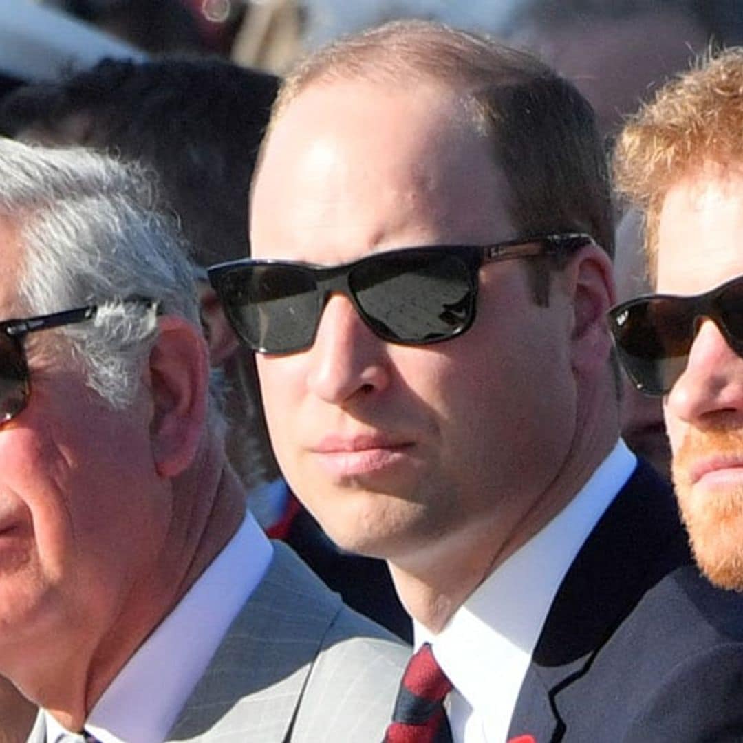 Boys' Night Out: Prince Charles will be joined by Princes Harry and William for special engagement