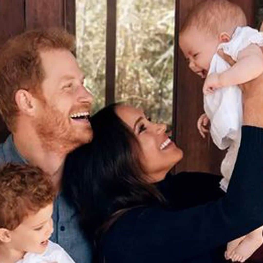 Meghan and Harry’s daughter Lilibet Diana stars in family holiday card with big brother Archie