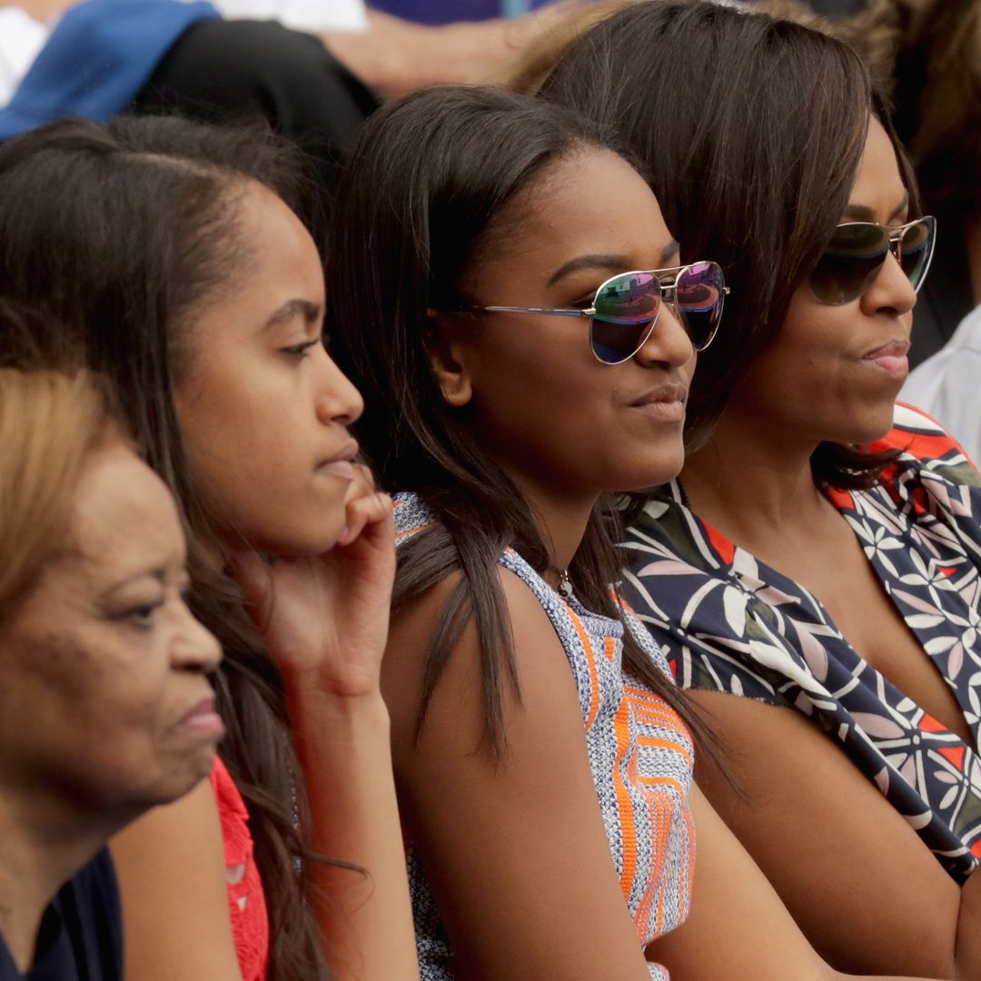 Marian Robinson, Malia Obama, Sasha Obama and Michelle Obama 