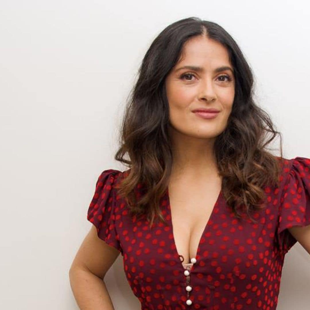 Salma Hayek's reaction after eating a really good enchilada is all of us