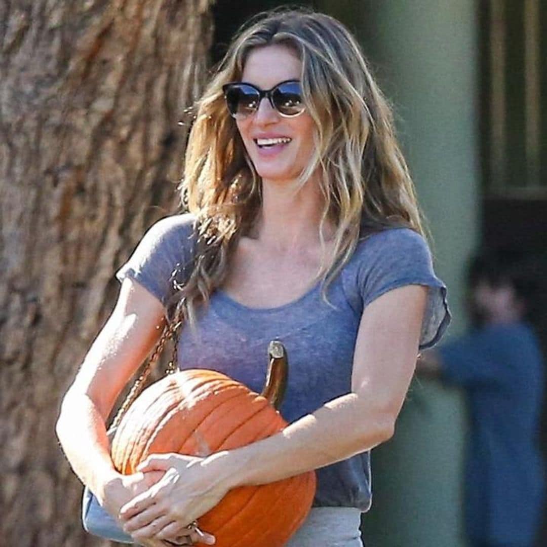 Gisele Bündchen takes the kids to a pumpkin patch; Tom Brady talks about adversities