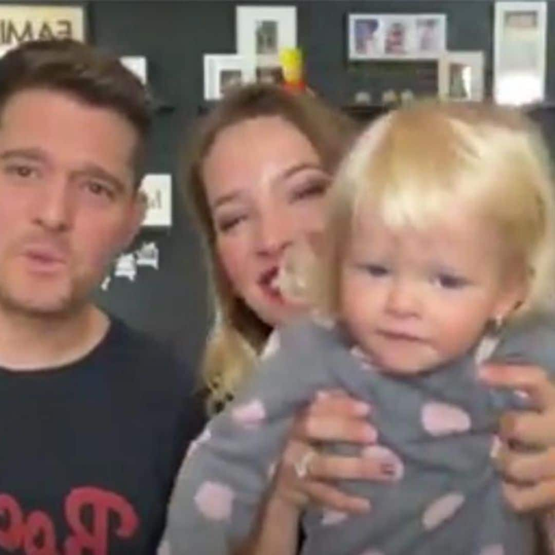 Michael Bublé serenades his and Luisana Lopilato’s daughter Vida – and the 1-year-old steals the show by singing back!