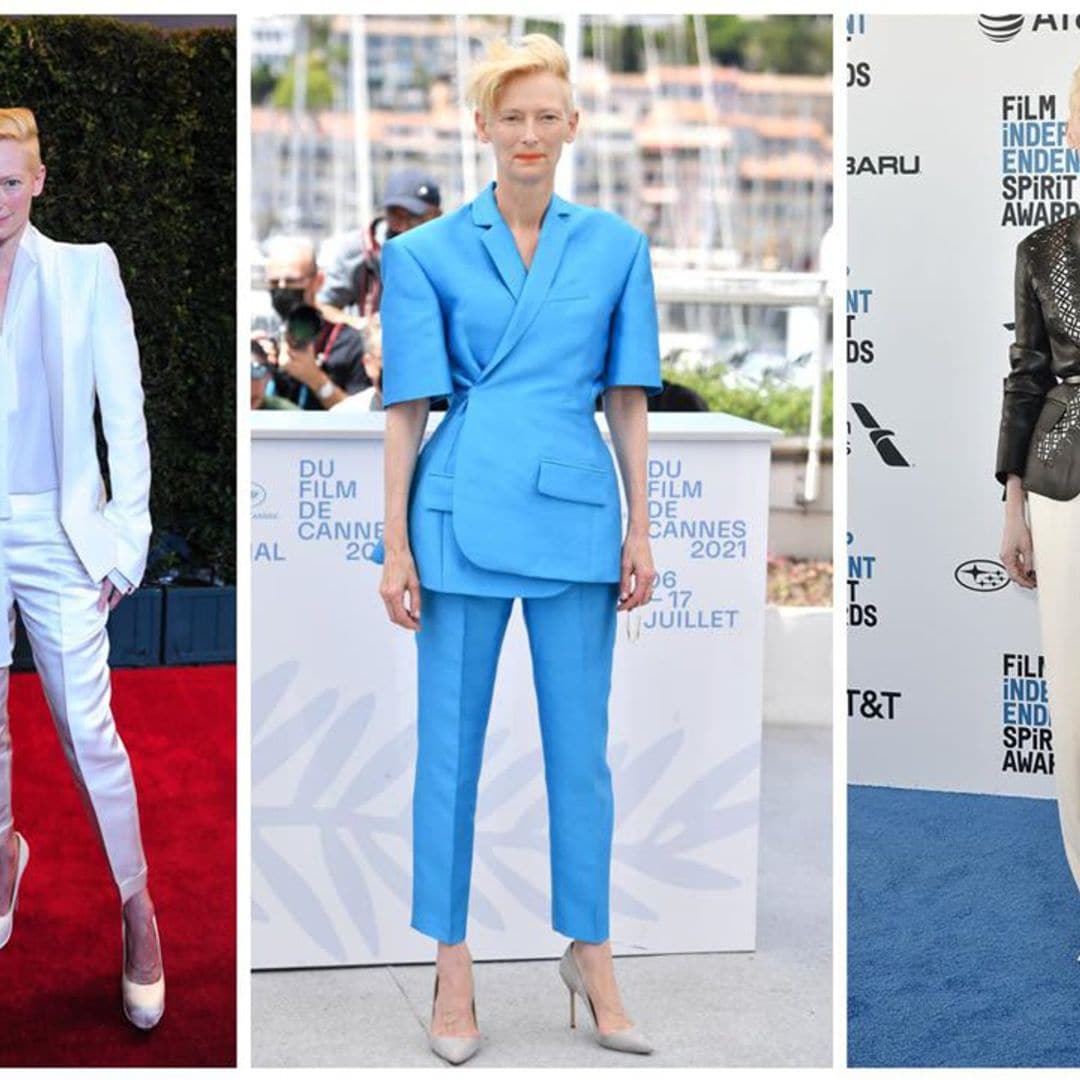 Tilda Swinton’s ensemble at Cannes is not the first time she looked this amazing in suits