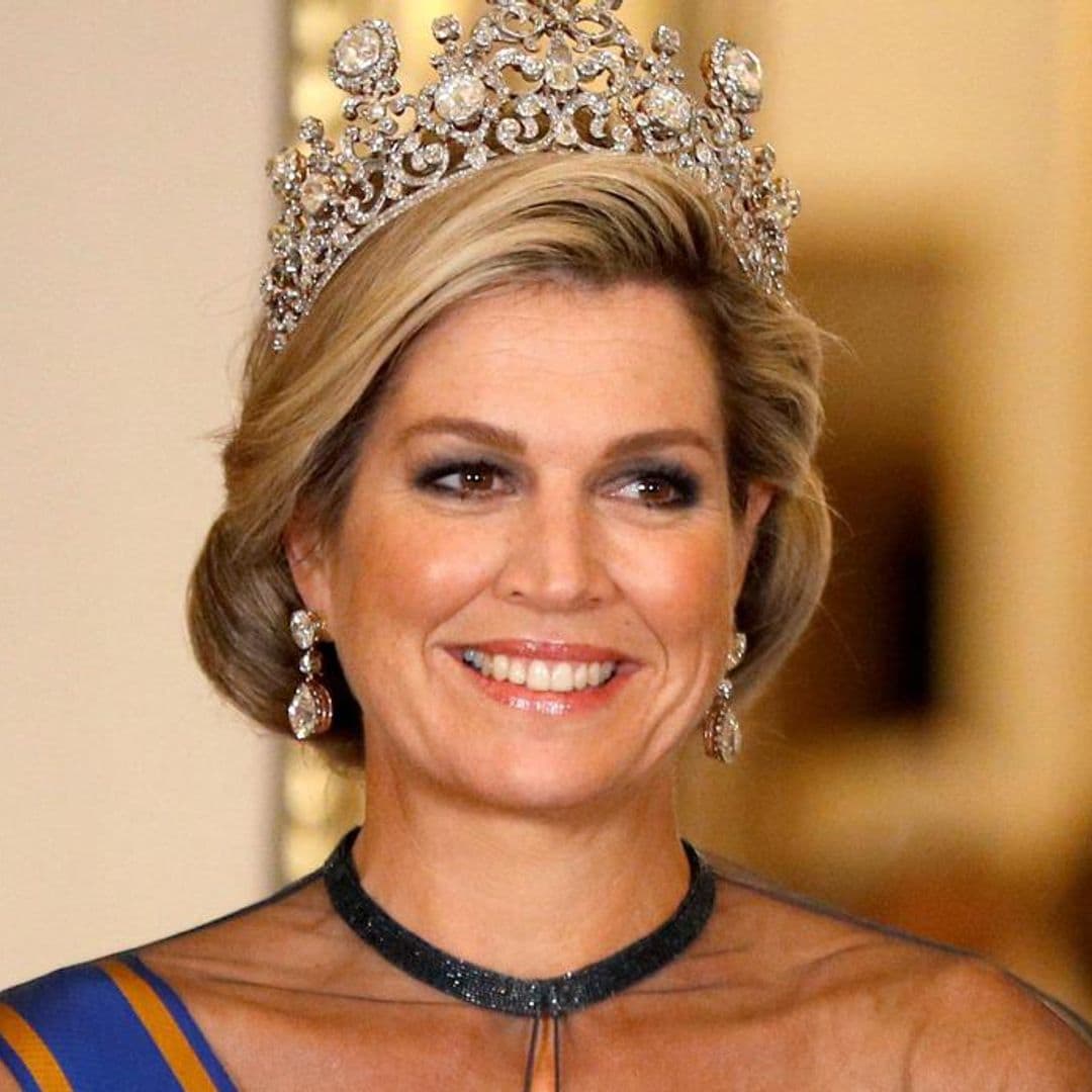 Queen Maxima dazzles in $2,395 shoes that would make Cinderella jealous