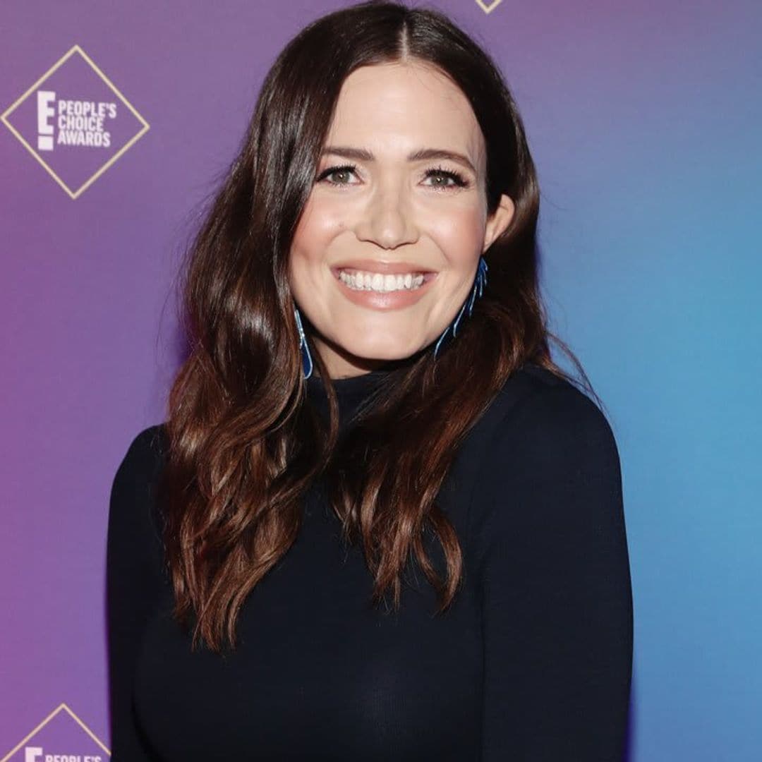 Mandy Moore shares sweet photo cradling her newborn son Gus