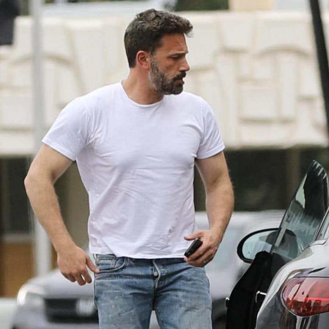 Ben Affleck and his son Samuel go on a coffee run amidst family move