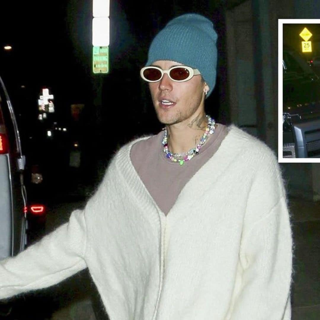 Justin Bieber goes to church in an extremely oversized outfit and gets a parking ticket