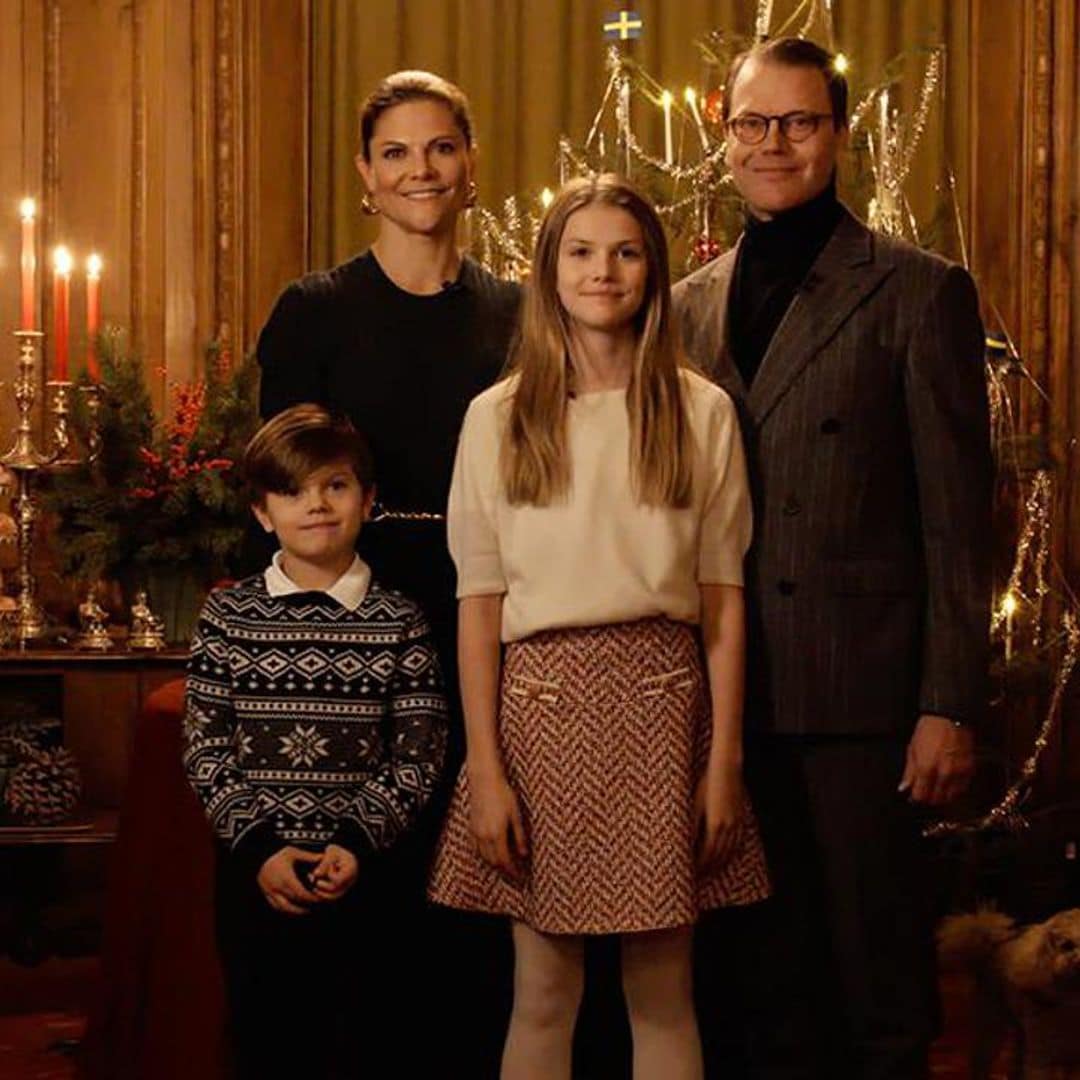 Princess Estelle and Prince Oscar decorate for the holidays in family’s Christmas greeting