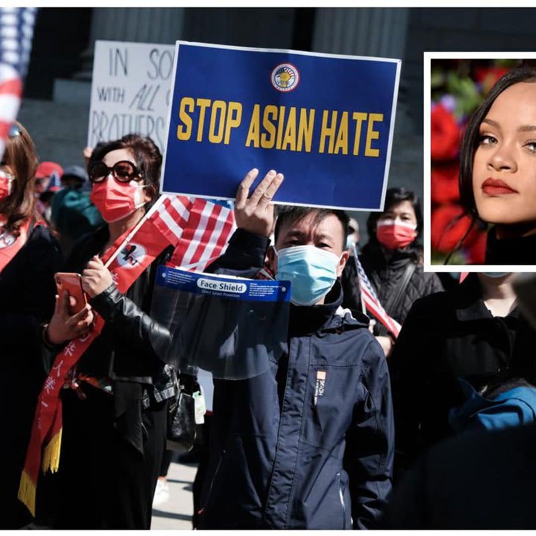 Rihanna supports the Stop Asian Hate movement by marching in New York