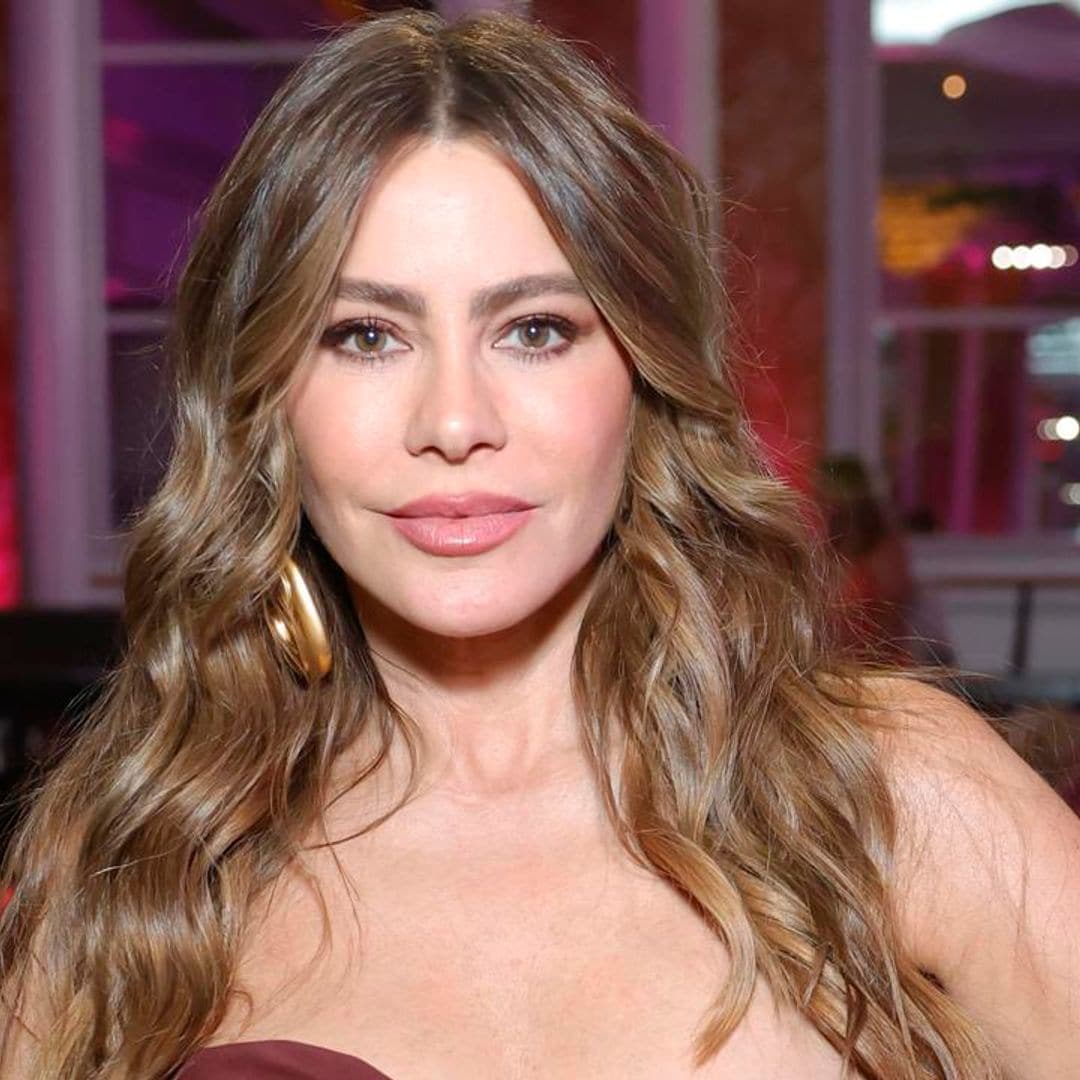 Sofia Vergara turns up the heat in snake-skin corset and gold jewelry