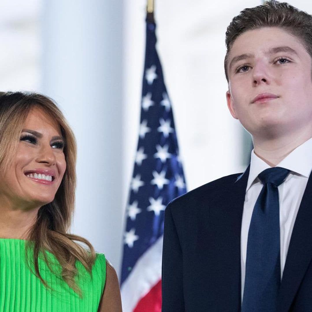 Barron Trump makes rare appearance with his parents over Easter