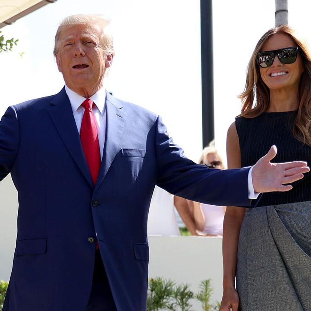 Melania and Donald Trump attend a birthday bash in Mar-a-Lago