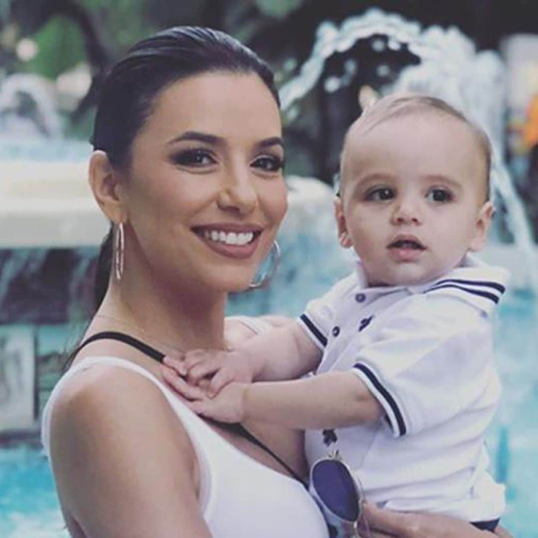 Eva Longoria’s son Santi gets to work in the kitchen and proves he is a chef in the making